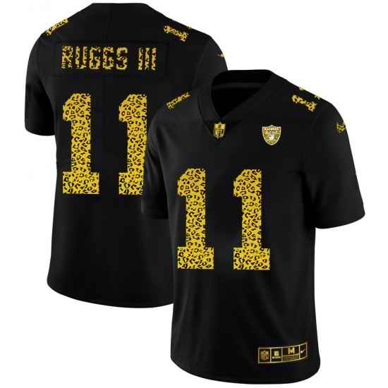 Las Vegas Raiders 11 Henry Ruggs III Men Nike Leopard Print Fashion Vapor Limited NFL Jersey Black